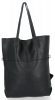 Kožené kabelka shopper bag Vittoria Gotti čierna V6538
